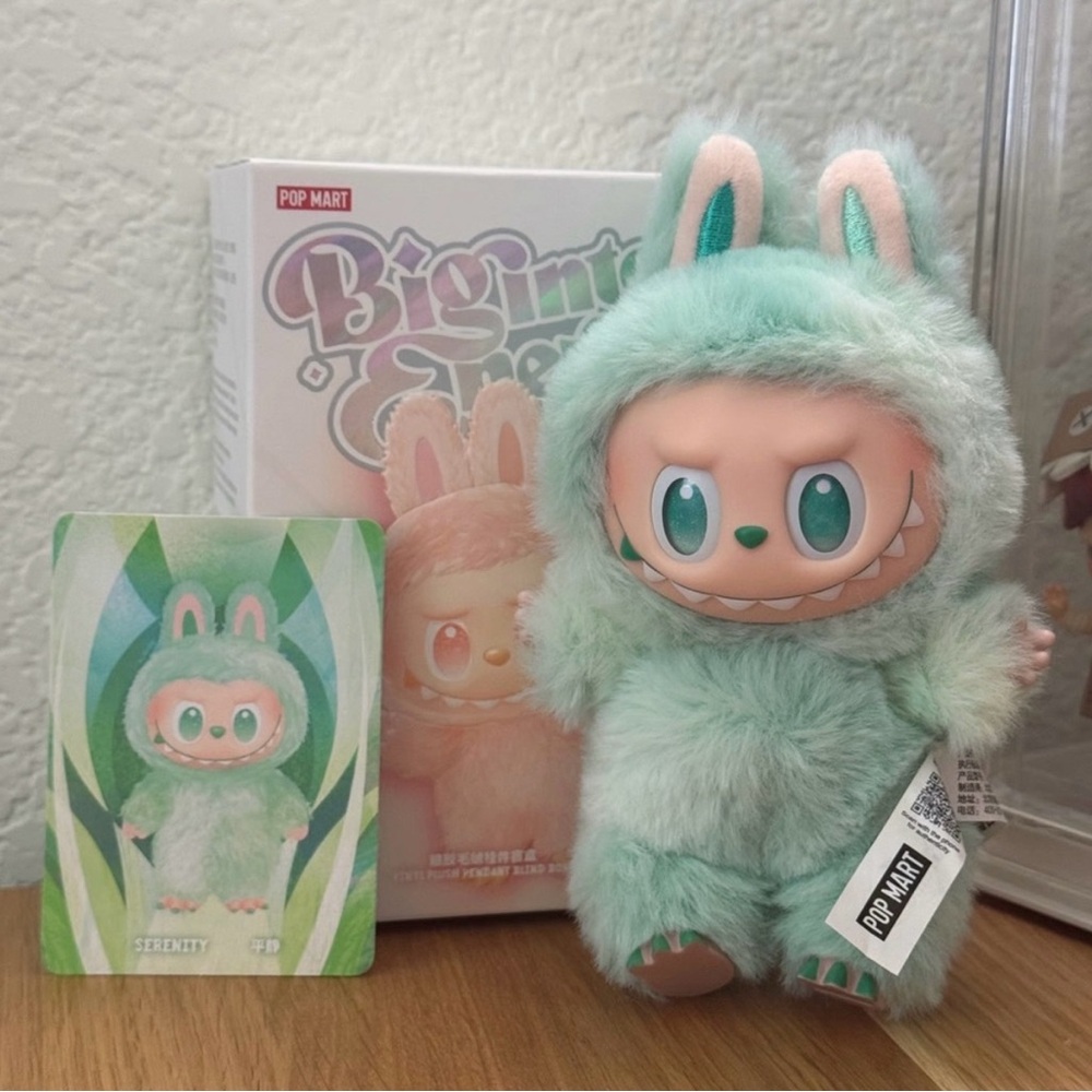 POP MART Labubu SERENITY Big Into Energy Vinyl Face Plush Pendant Keychain BIE